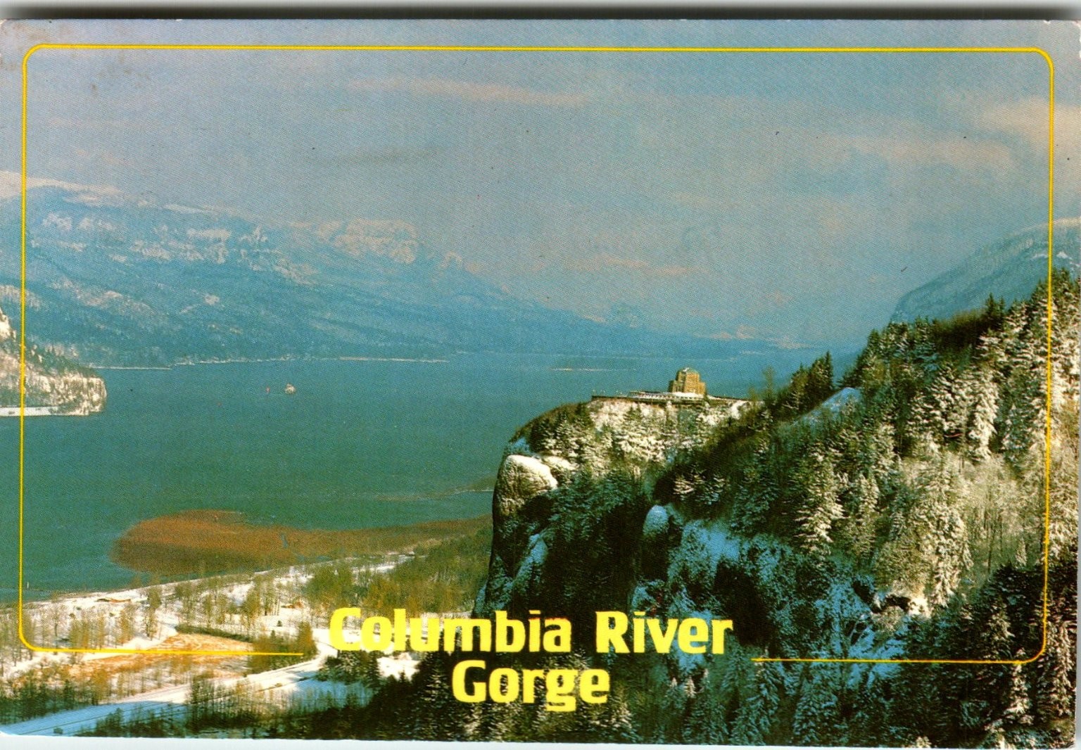 Columbia River Gorge Oregon Washington Scenic Waterfall Postcard