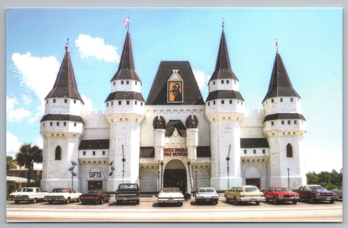 Panama City Beach FL CASTLE DRACULA Wax Museum Limited Edition New Postcard