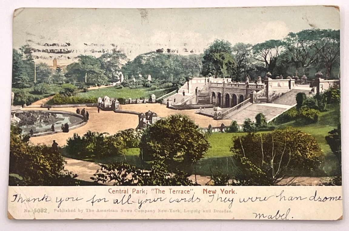 Central Park “The Terrace” New York Postcard – American News Co. 1906