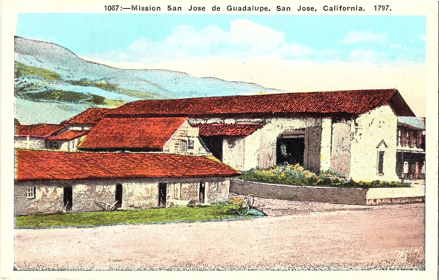Mission San Jose de Guadalupe California 1797 Vintage Postcard MAK Publisher