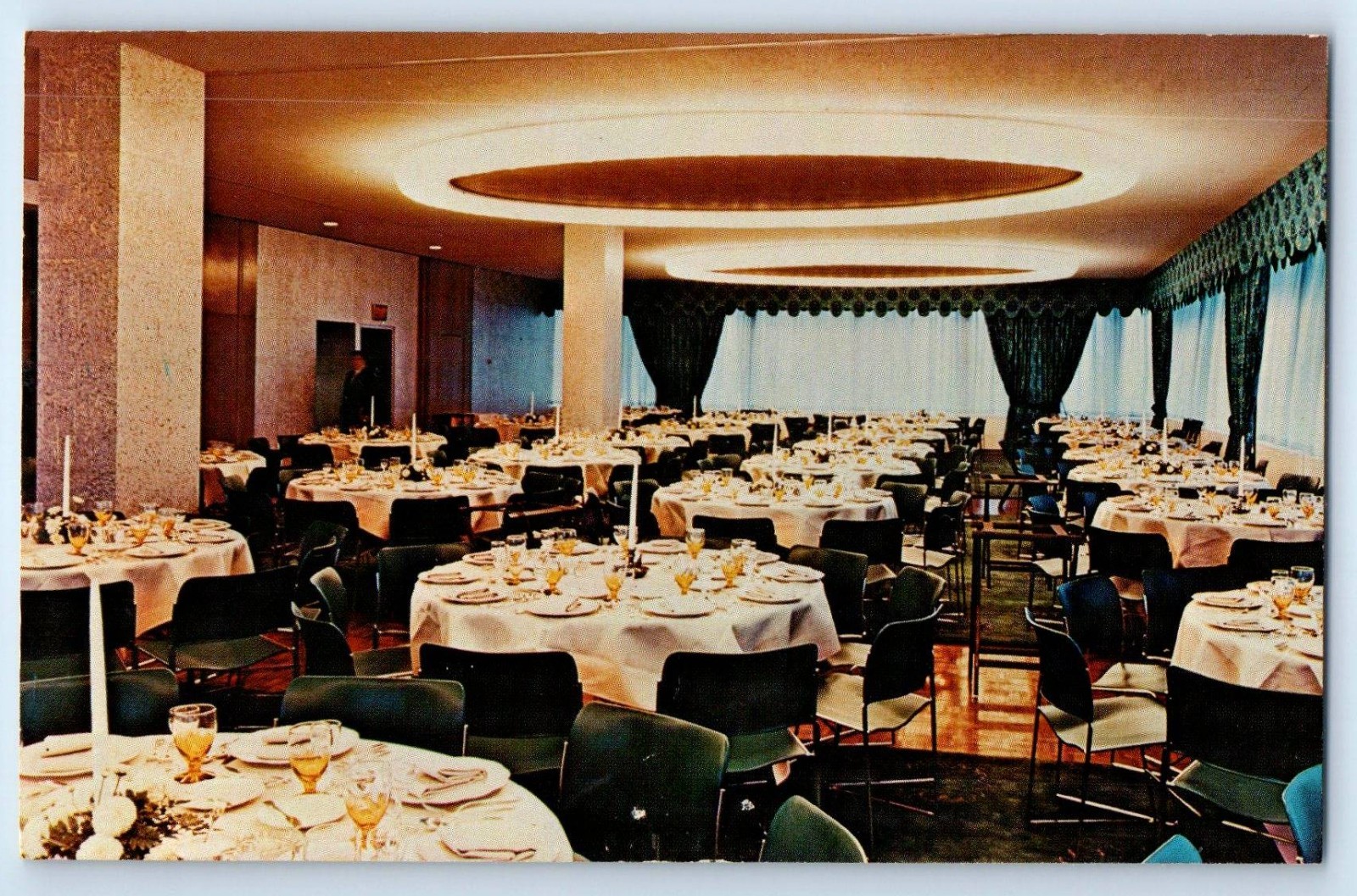 c1960 Kansas City Missouri MO Postcard Top Tower Restaurant Suite Interior View