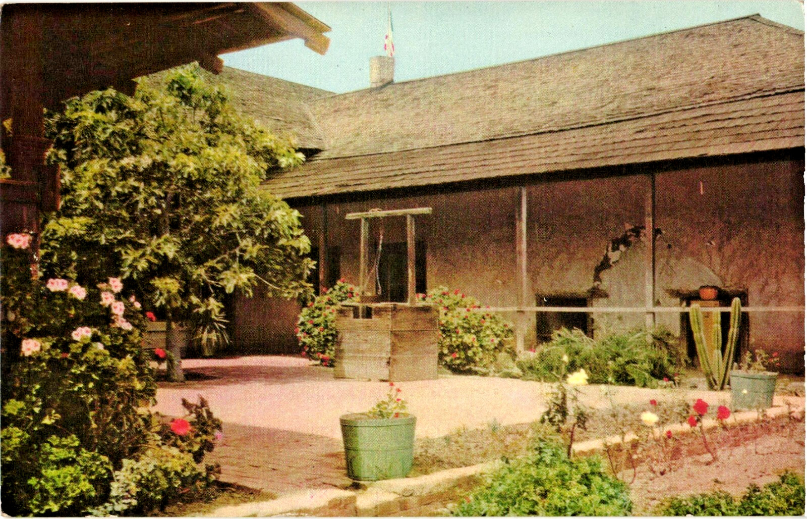 Whittier California Pio Pico Park See The West 76 Gas Postcard 1940s Union Oil