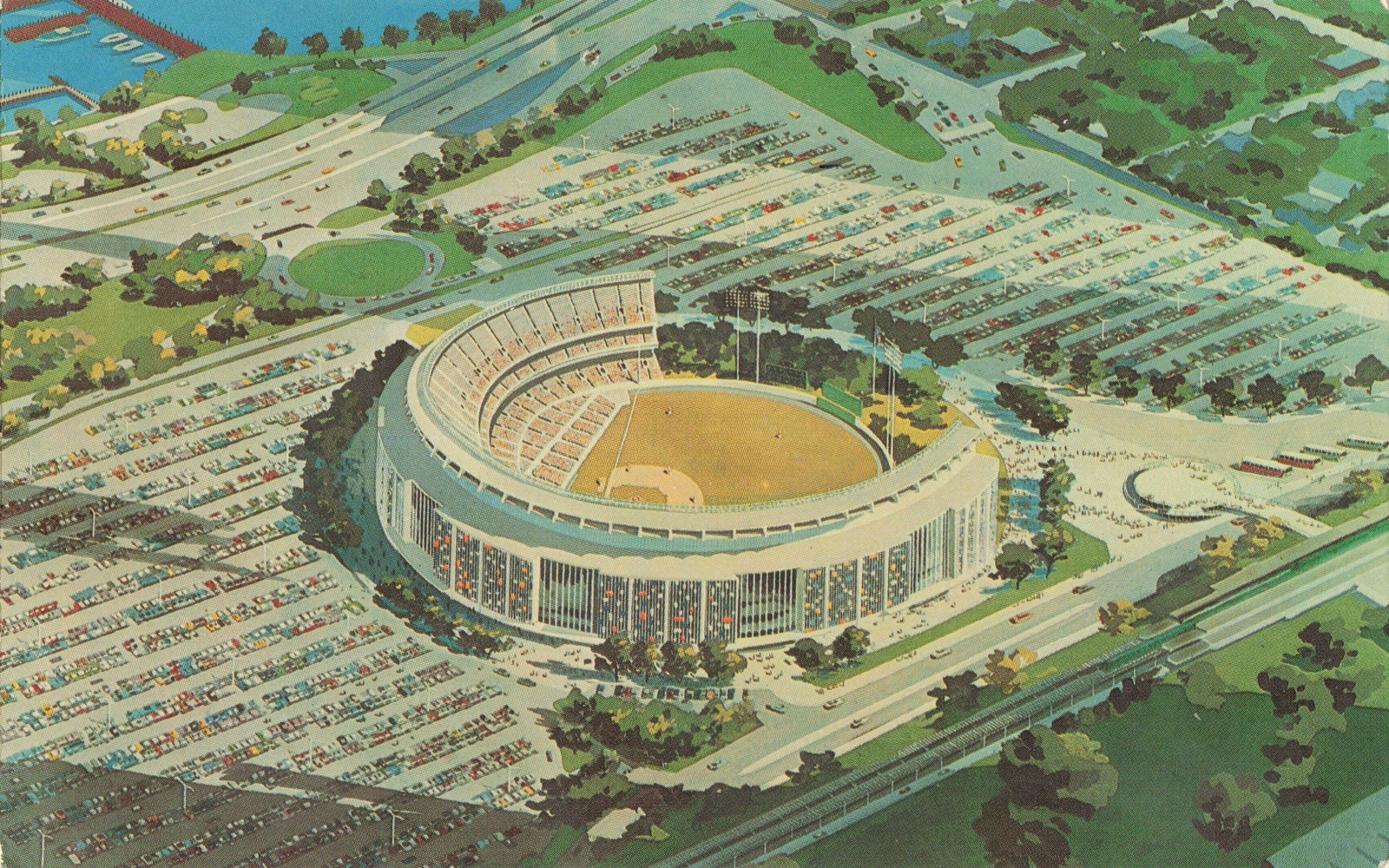 SPORTS BASEBALL Queens NY Shea Stadium opened 1964 Pittsburgh Pirates vs NY Mets