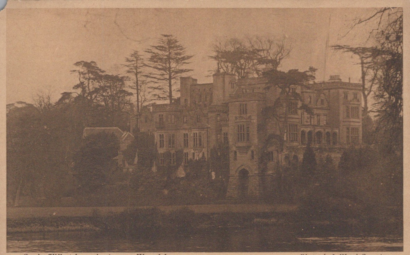 Coombe Abbey Coventry Warwickshire UK Sepia antique 1905 – Photo Postcard
