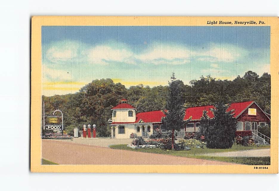 Postcard Light House Henryville Pennsylvania USA