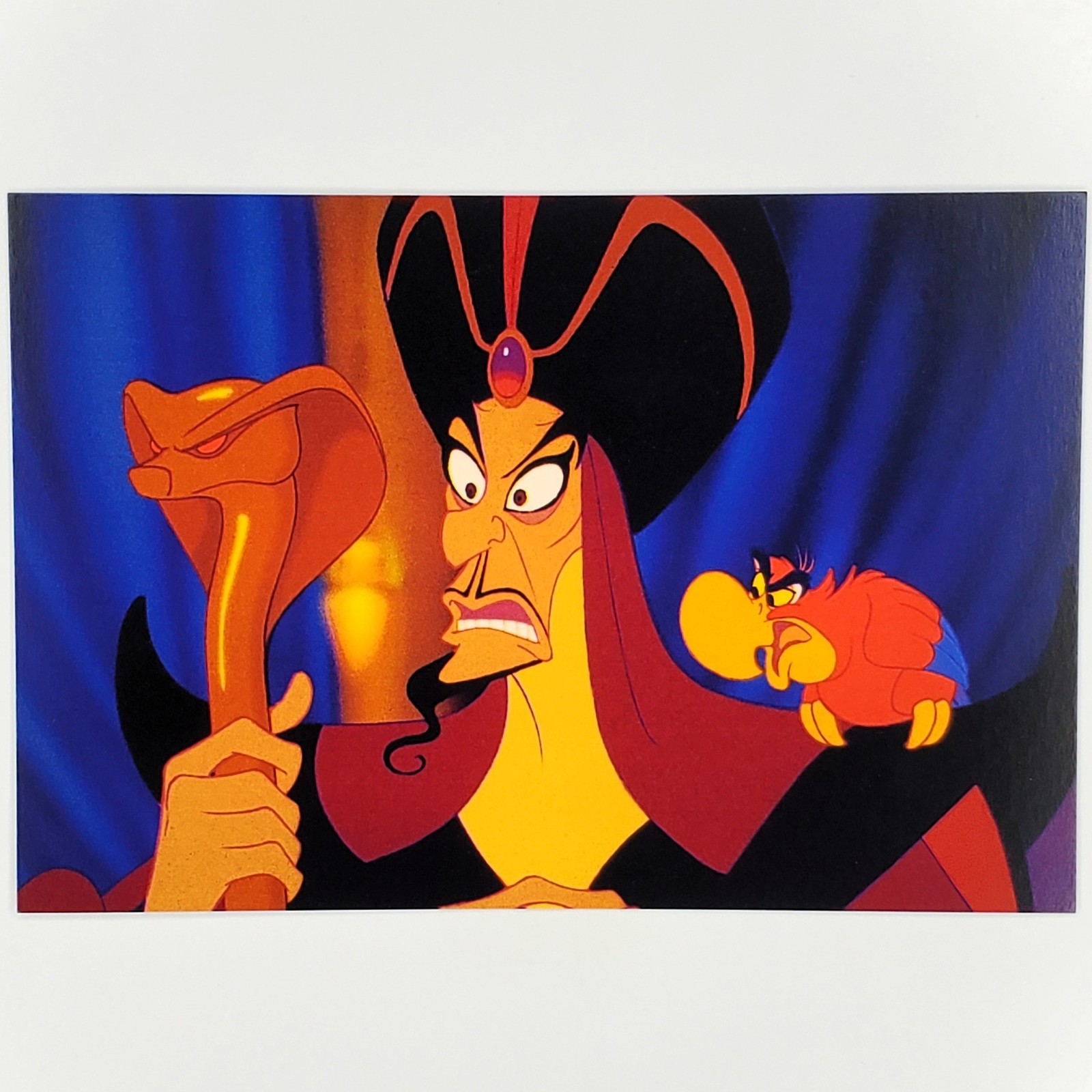 Jafar Iago Postcard Aladdin Disney Animation Collection 100 Characters Villains