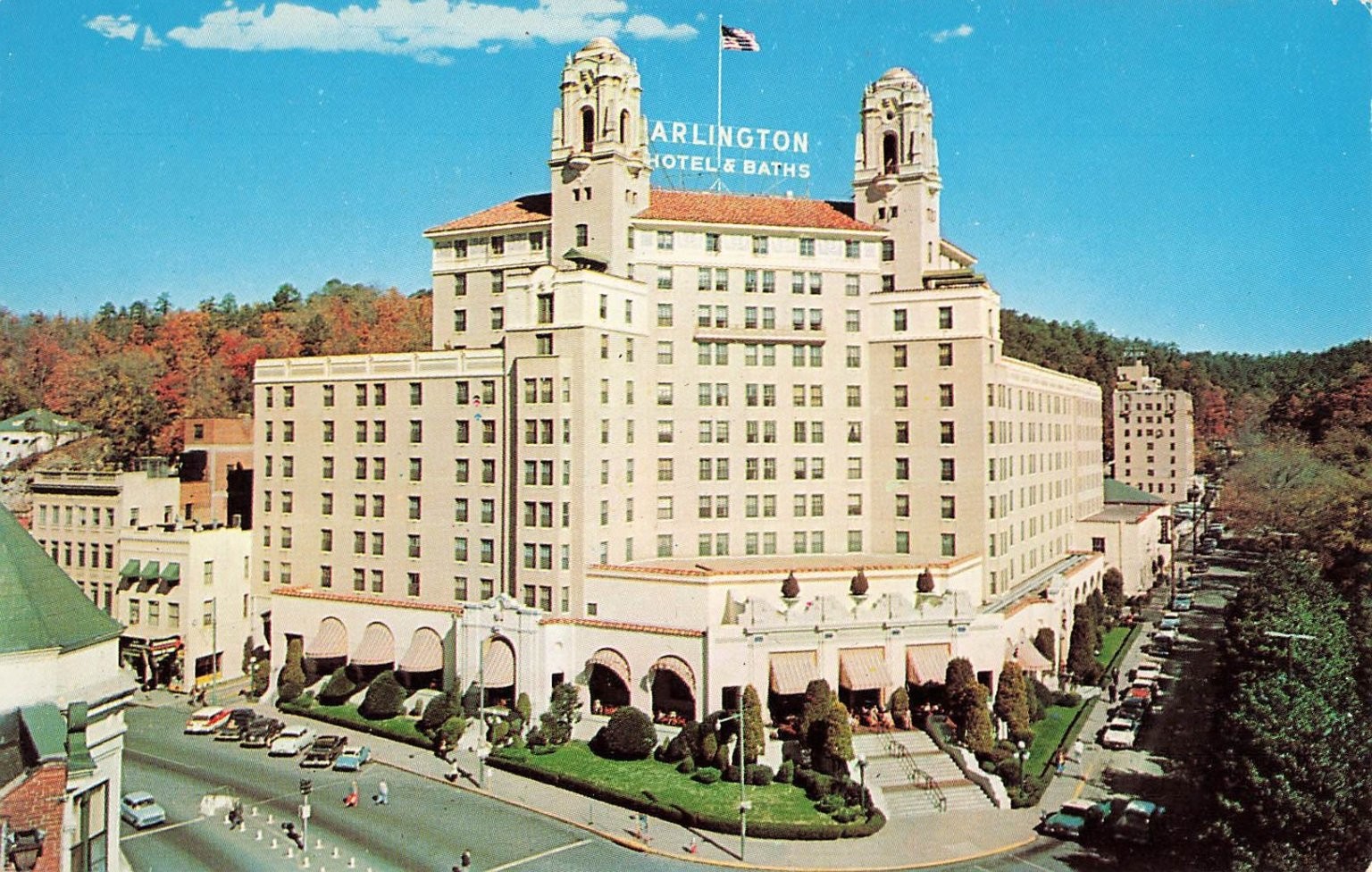 Arlington Hotel & Baths Hot Springs Arkansas 1960 Convention Postcard