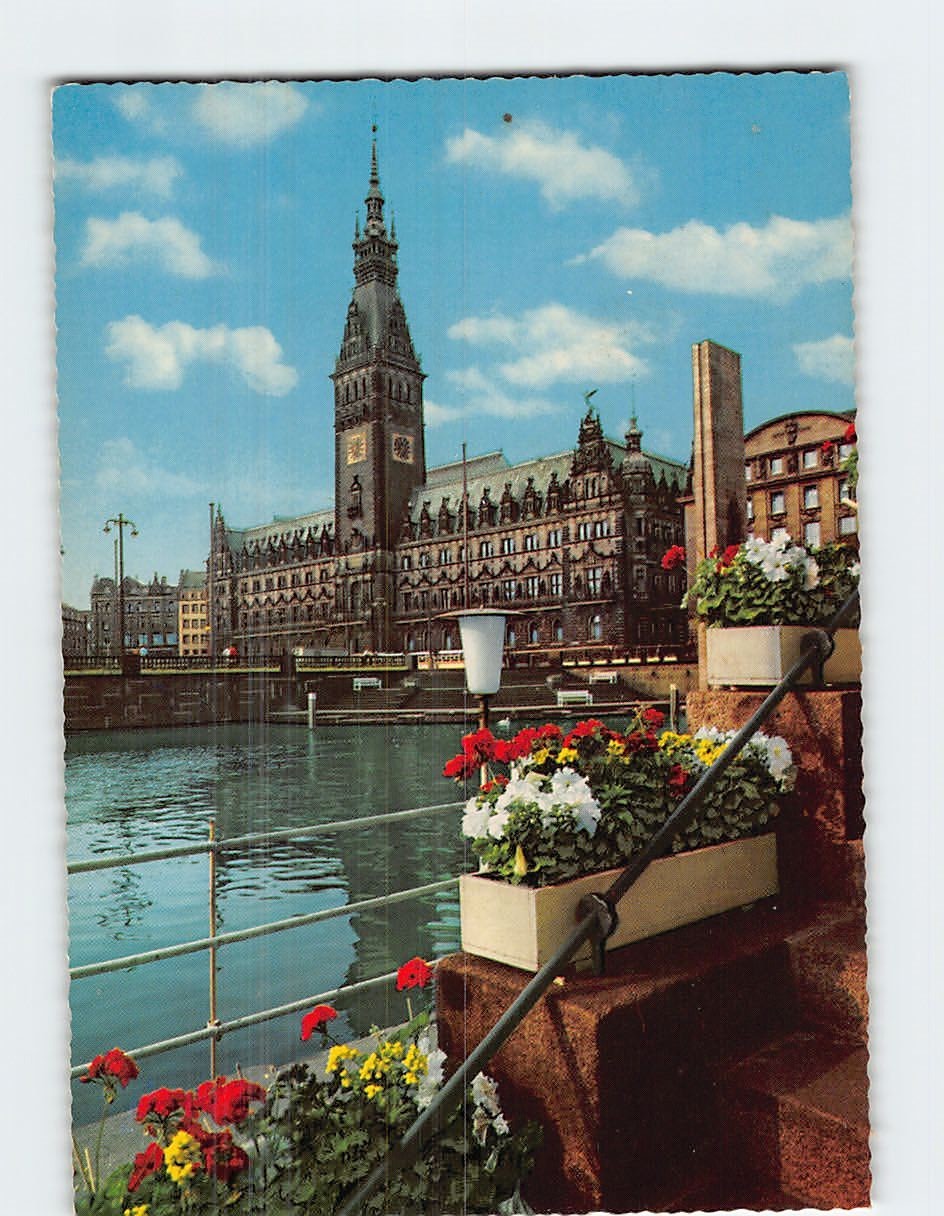 Postcard Rathaus Hamburg Germany