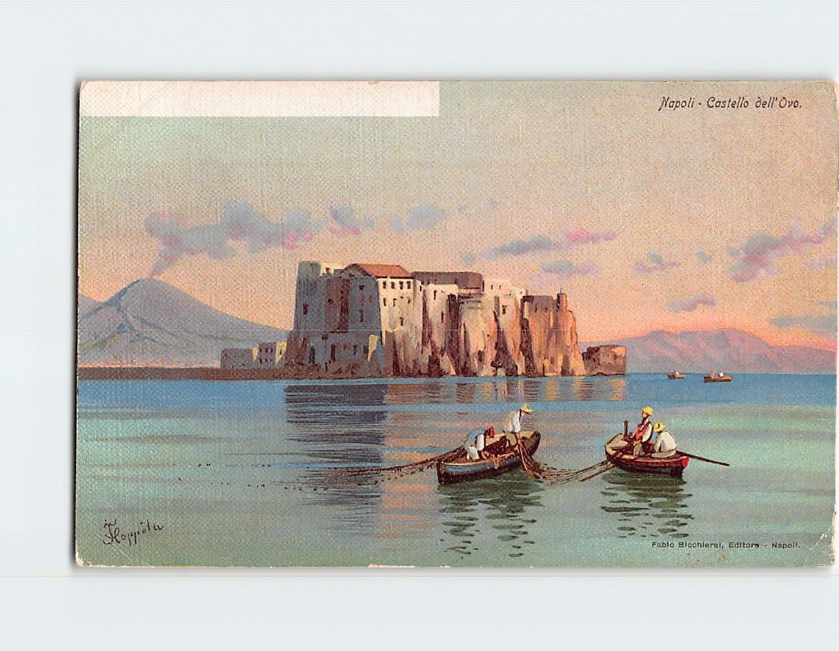 Postcard Castello dell’ Ovo Naples Italy
