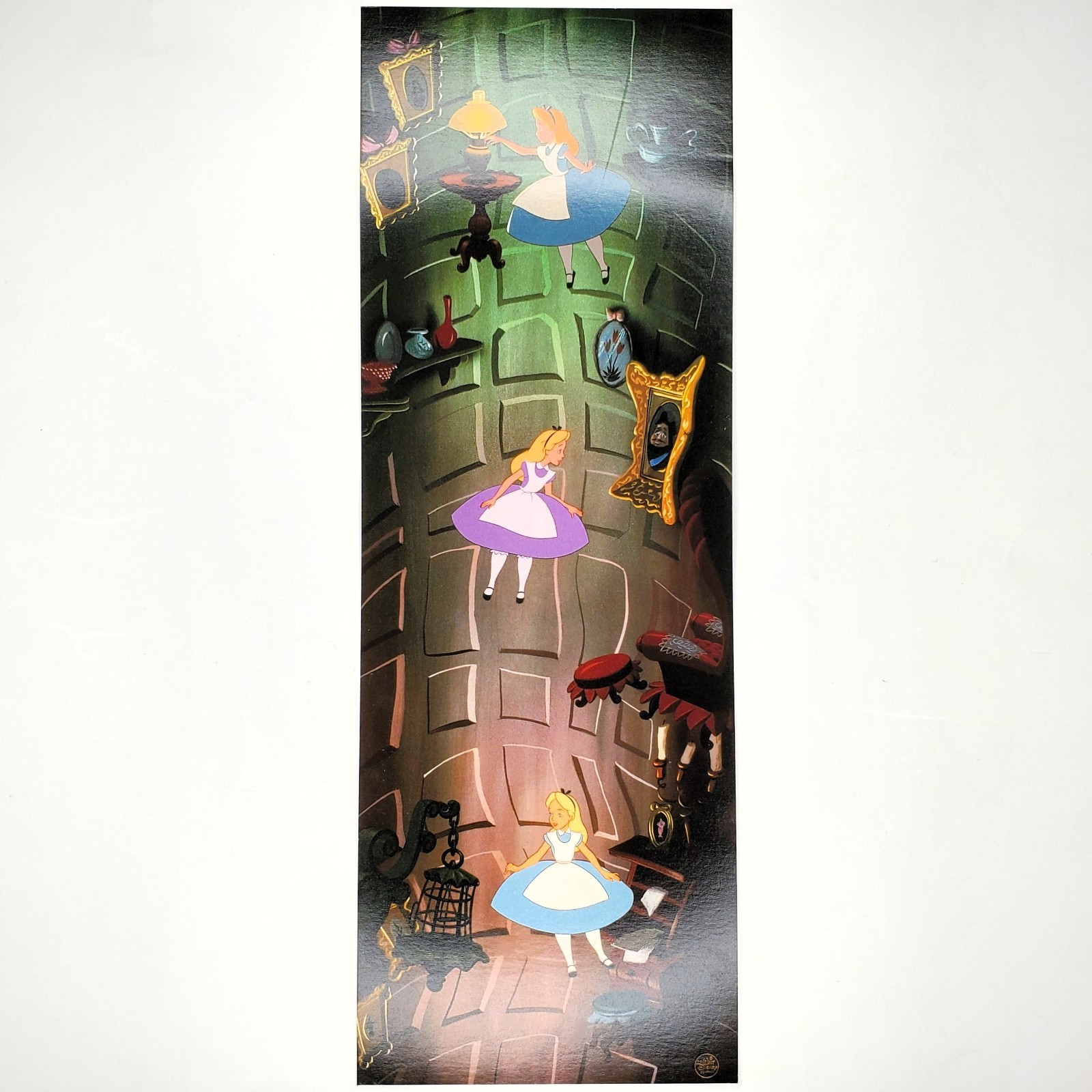 Alice in Wonderland Postcard Walt Disney Studios Animation Art Rabbit Hole