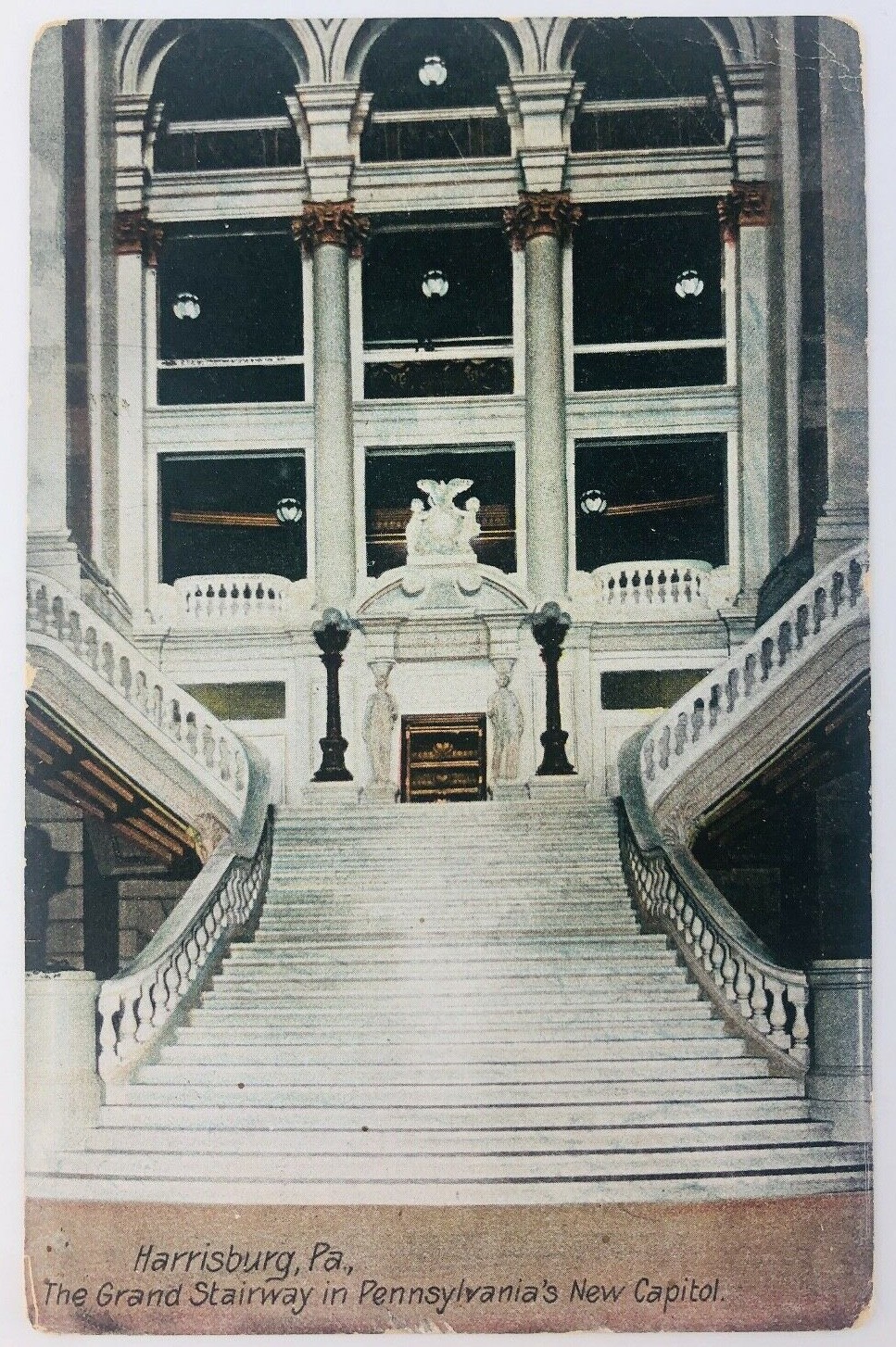 Vintage Harrisburg Pennsylvania PA The Grand Stairway Pennsylvania’s New Capitol