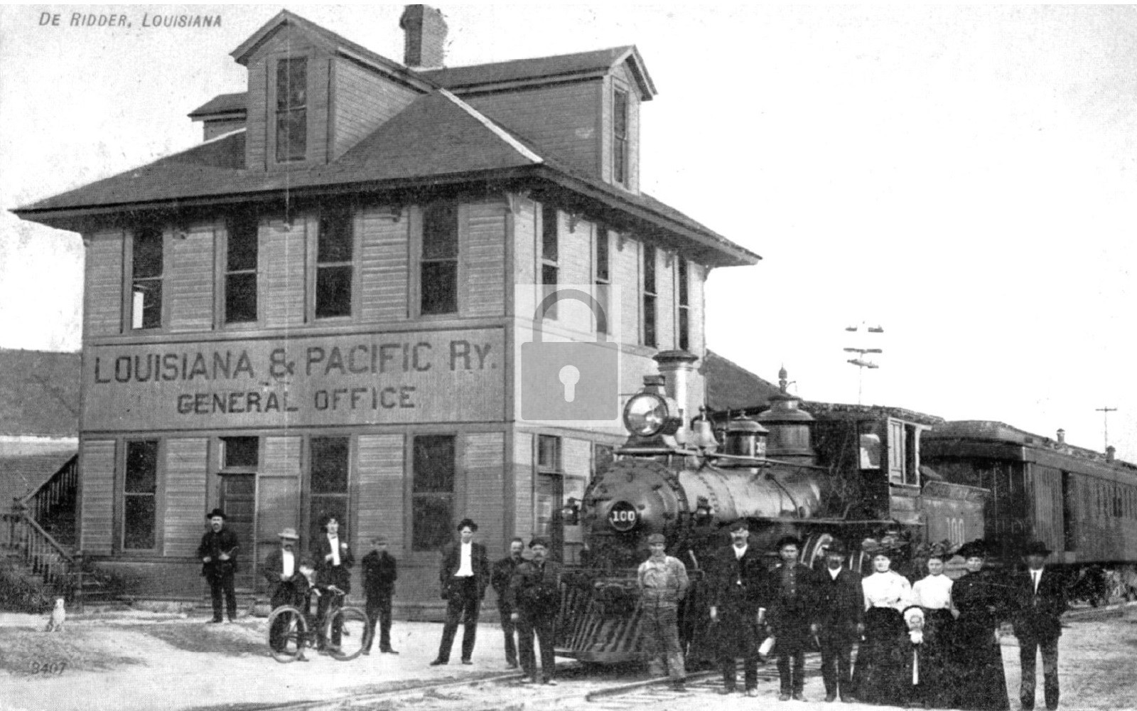 Railroad Train Station Depot Louisiana & Pacific De Ridder LA – Reprint