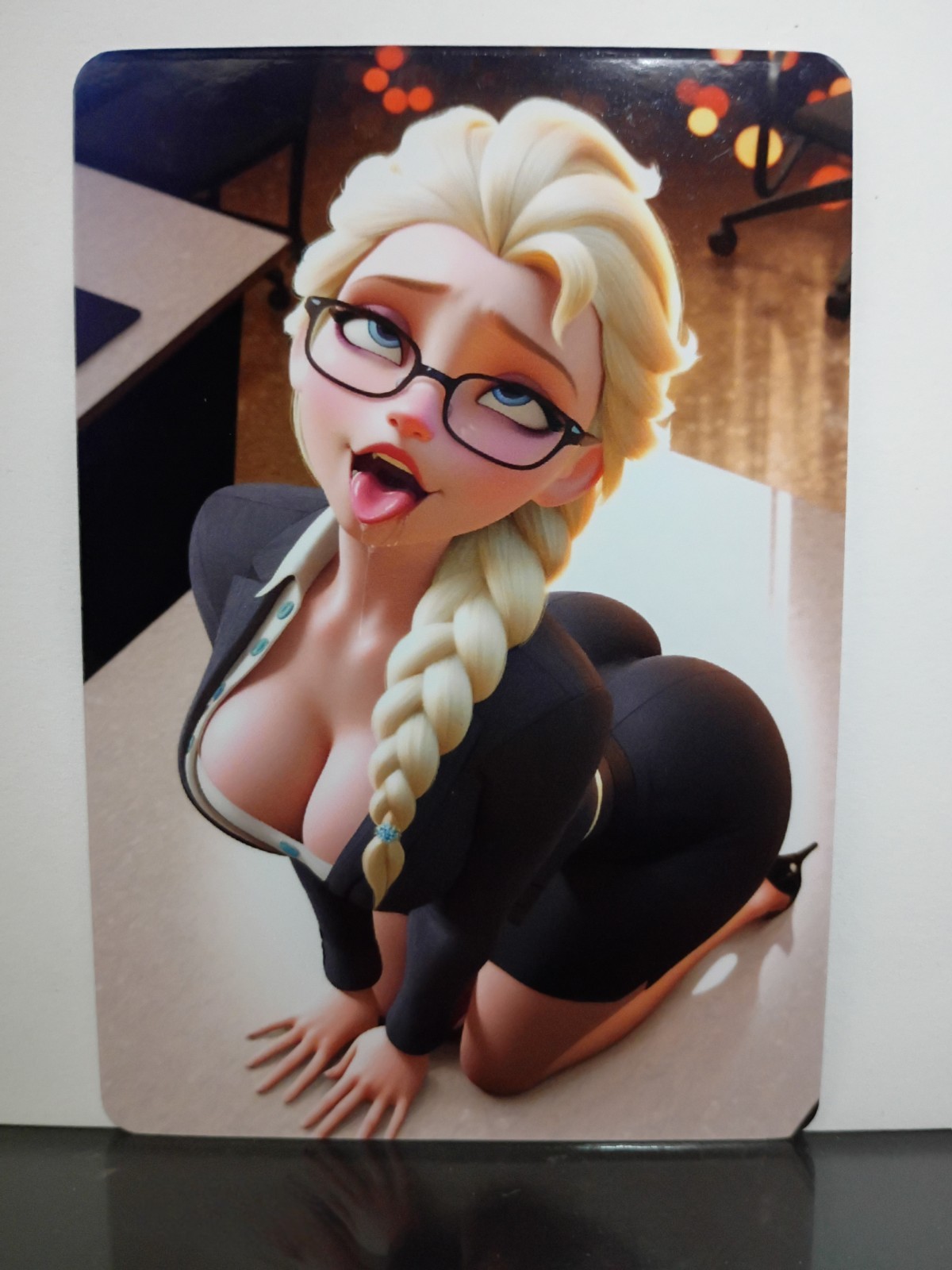 Elsa Frozen Anime Waifu ACG Art Card