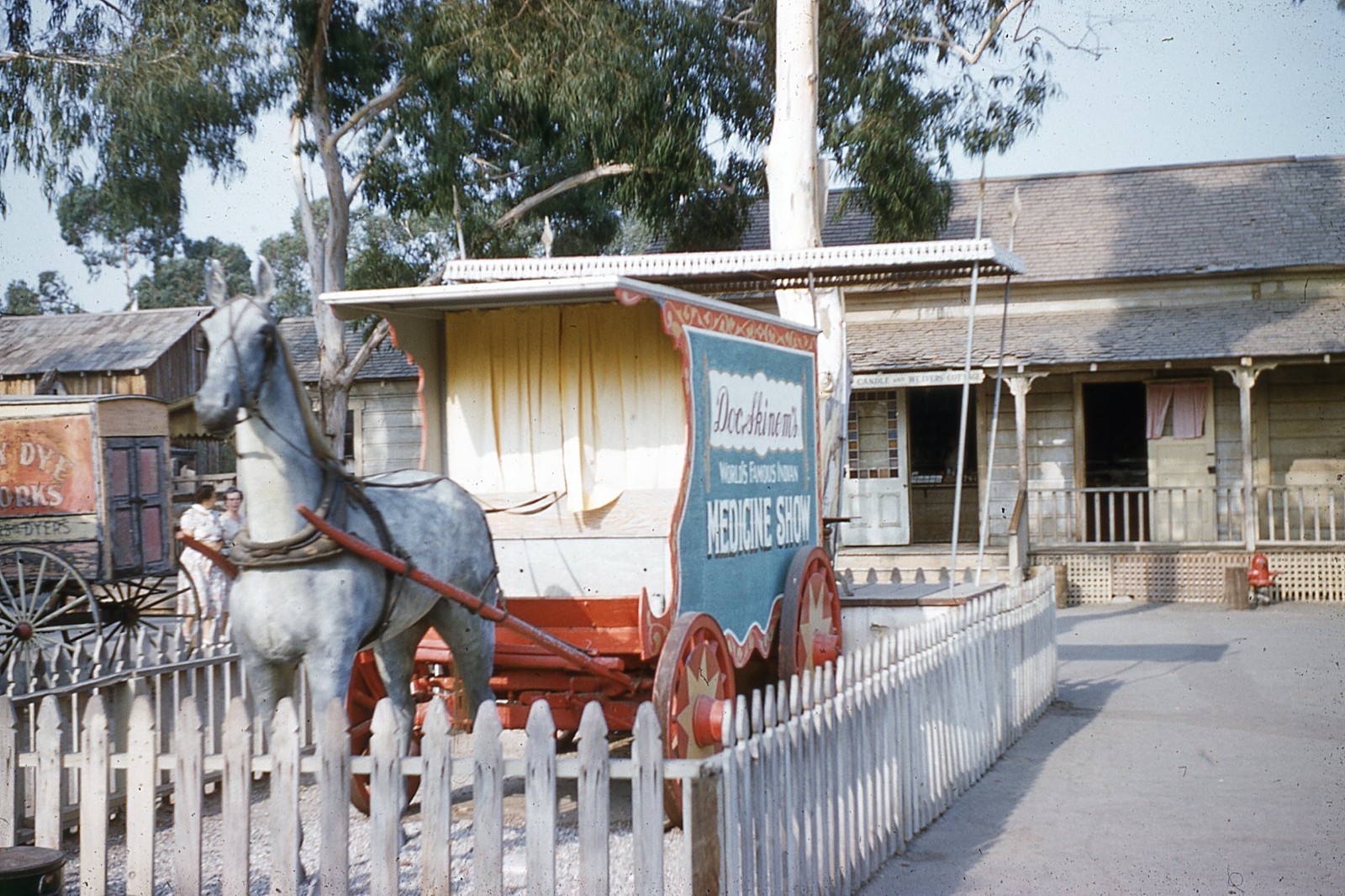 1958 Doc Skinem’s Medicine Show Wagon Ghost Town Knott’s Berry Farm 35mm Slide