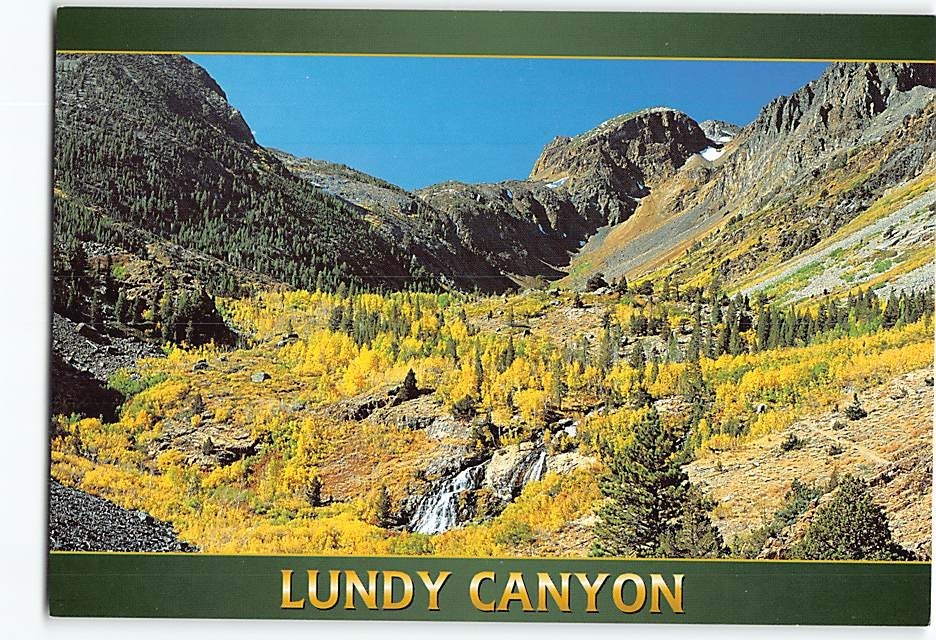Postcard Lundy Canyon California USA