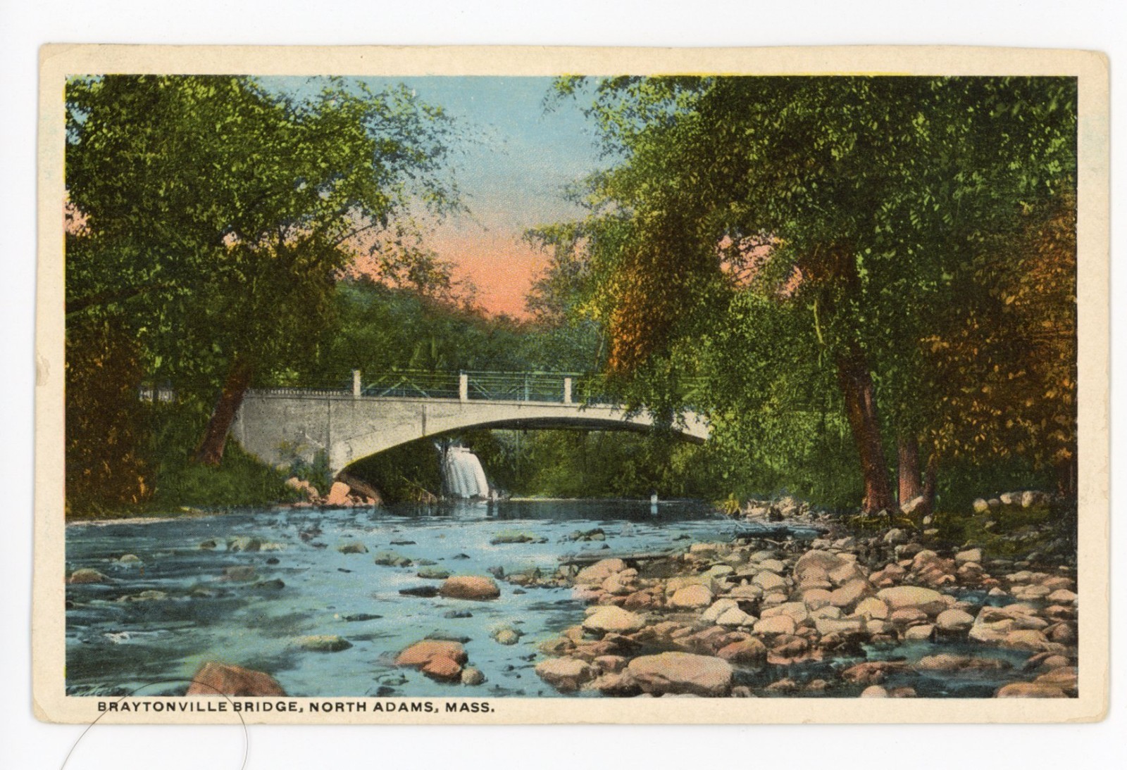 Vintage Postcard Braytonville Bridge North Adams MA Unused Chas W Hughes