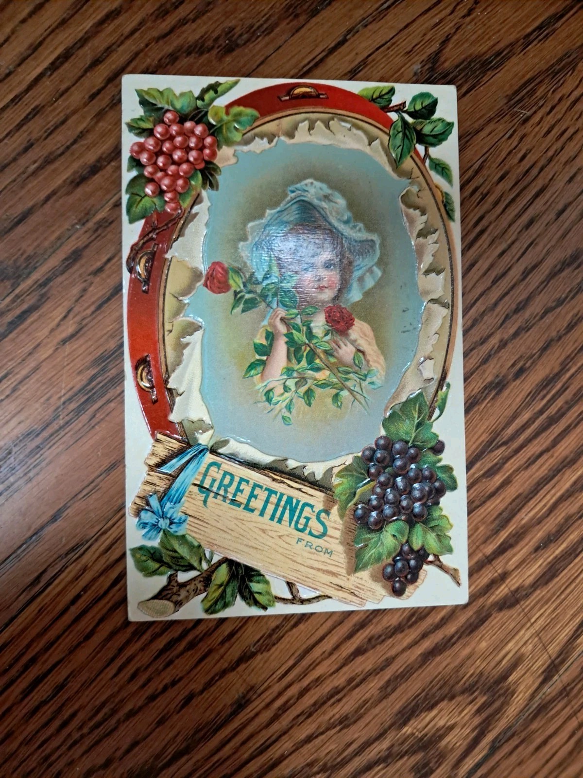 Greetings 1911 Divided Back Embossed