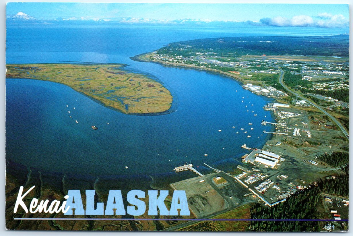 Postcard – Aerial view of Kenai, Alaska