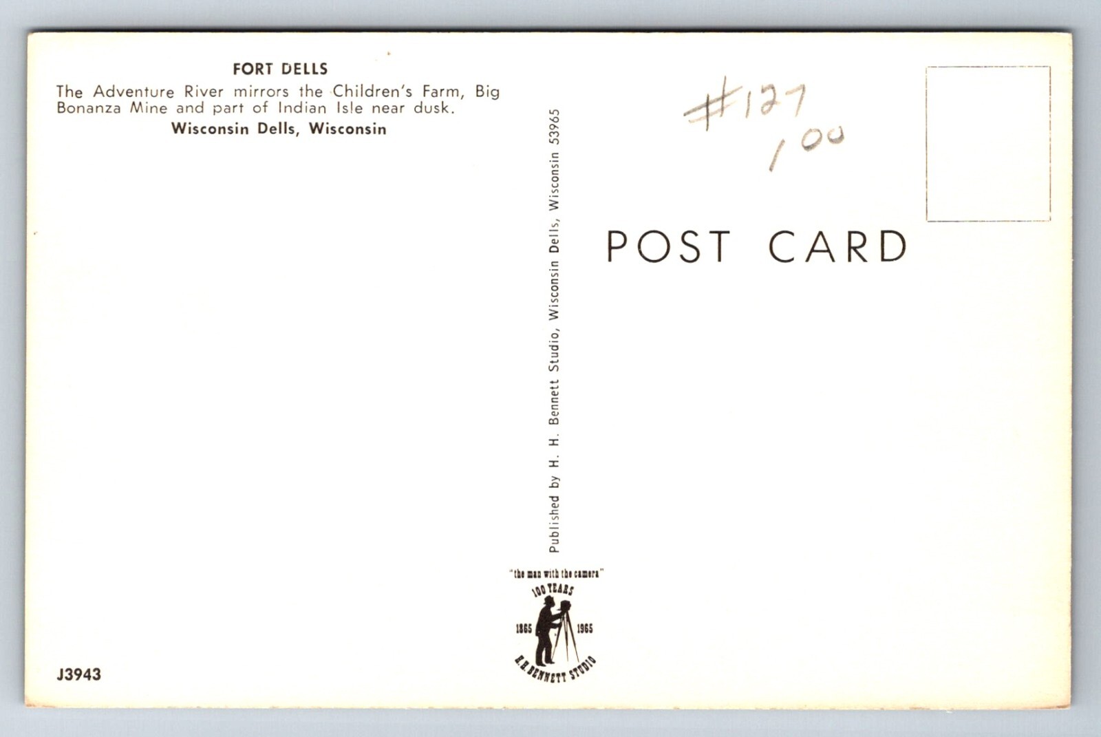 Postcard Wisconsin Dells Fort Dells Defunct Amusement Park Children’s Farm I612