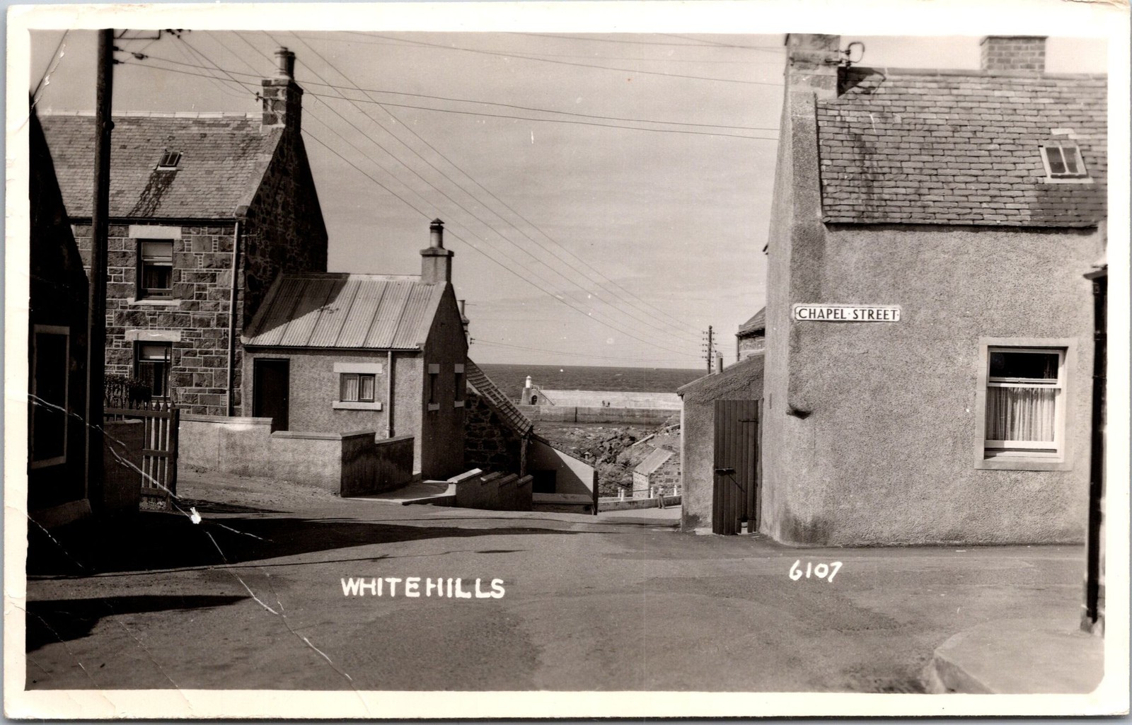 Whitehills Chapel Street Banff Scotland 1973 Real Photo Vintage Postcard Mailed