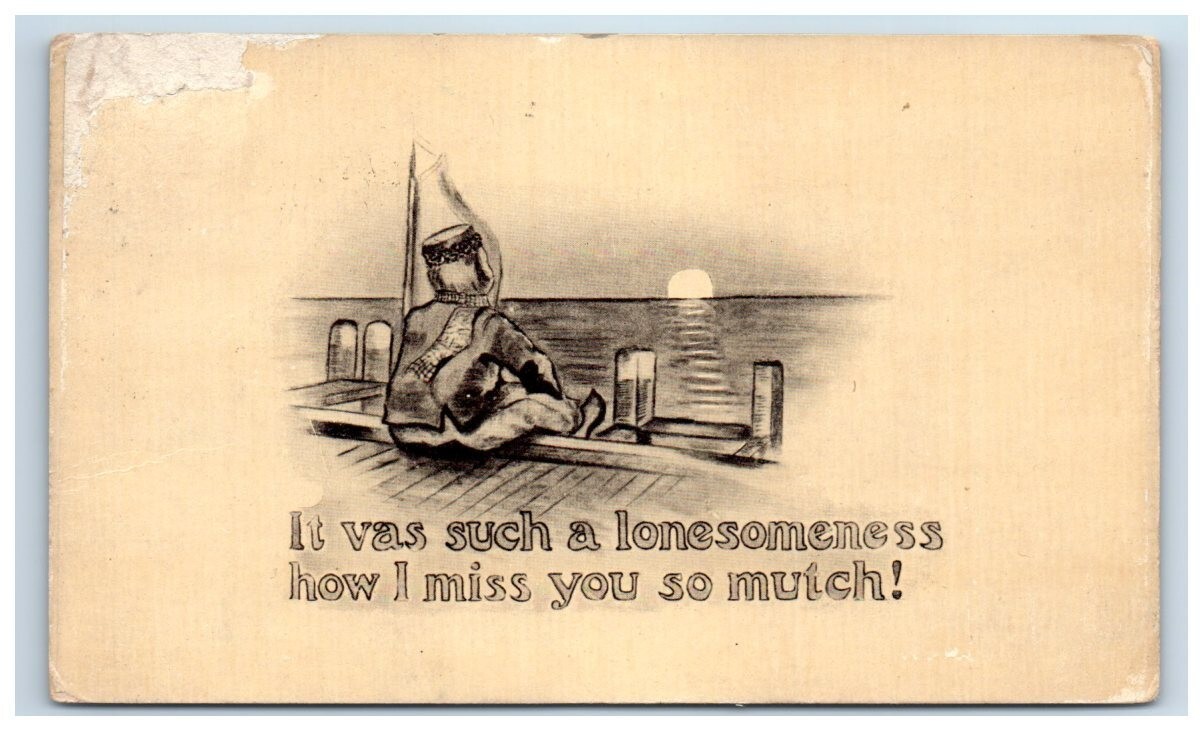 Dutch Comical Vintage Postcard Divided Back 1912? Posted 1 Cent Stamp