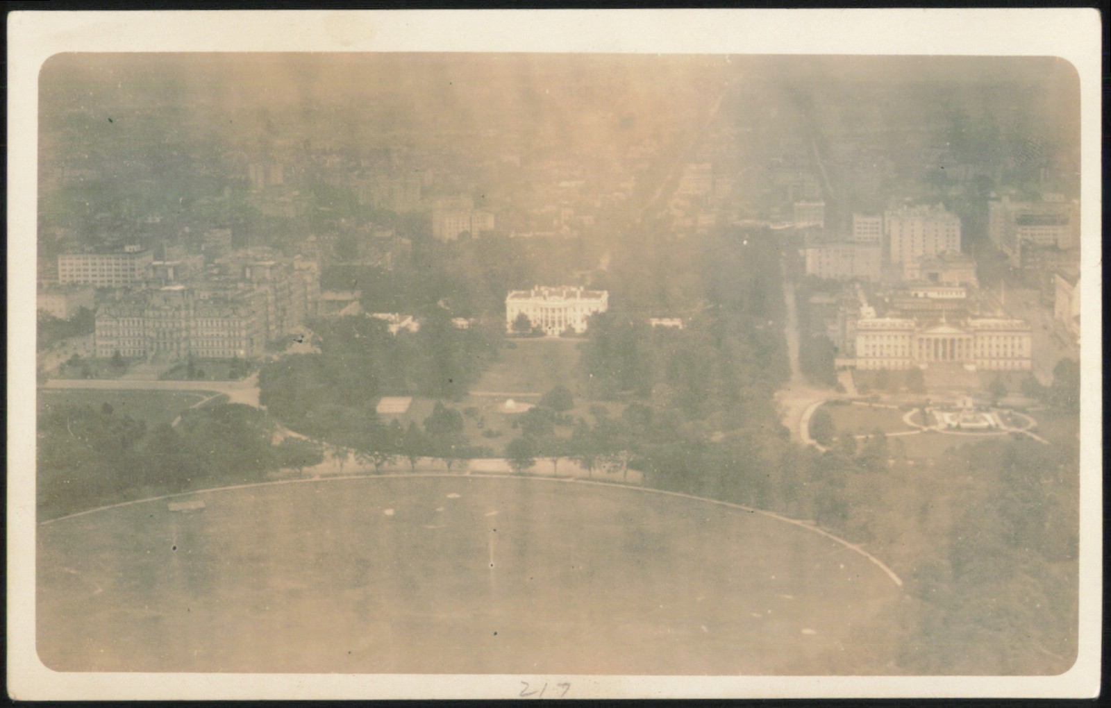 Washington, District of Columbia DC Aerial View White House Capitol Vintage RPPC