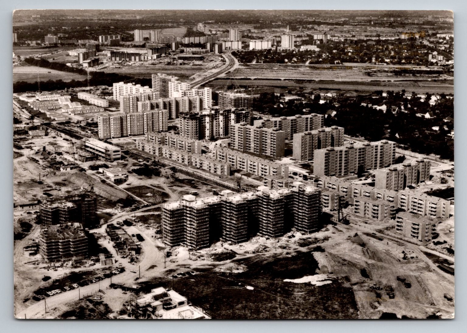 Vintage Real Photo Postcard Berlin Housing Estate Under Construction 6×4