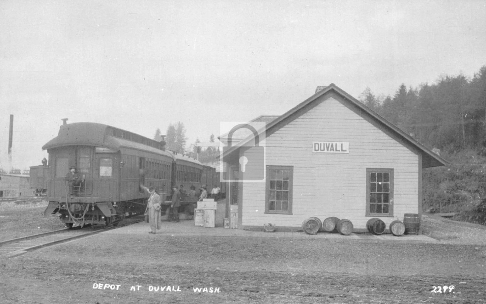 Railroad Train Station Depot Duvall Washington WA – Reprint