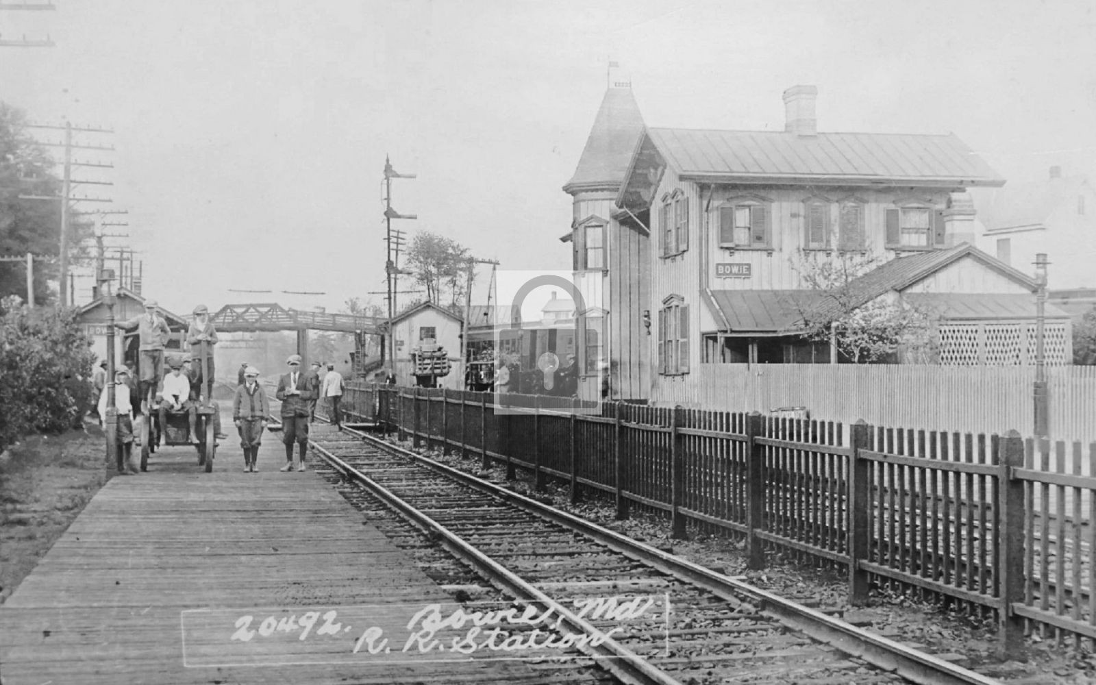 1917 Railroad Train Station Depot Bowie Maryland MD – Reprint