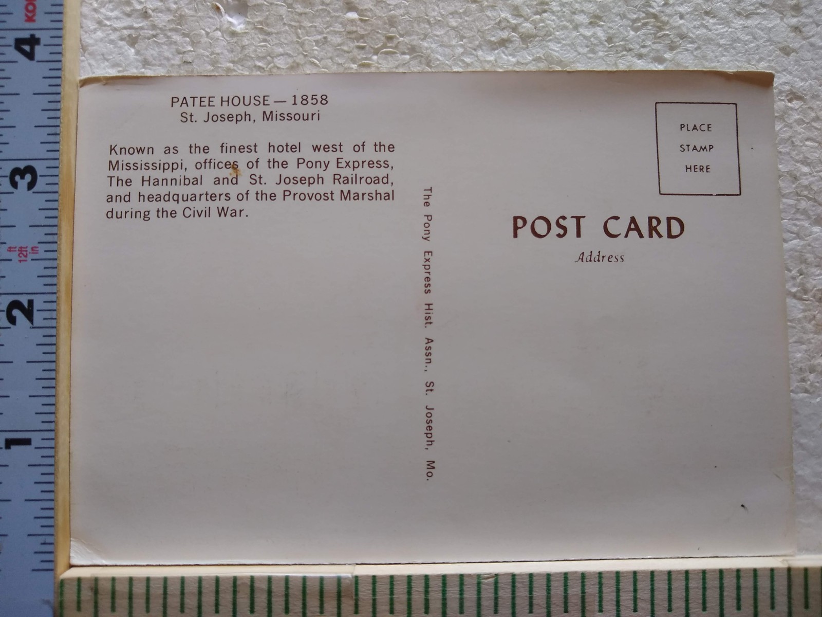 Postcard National Historical Landmark Patee House St. Joseph Missouri USA