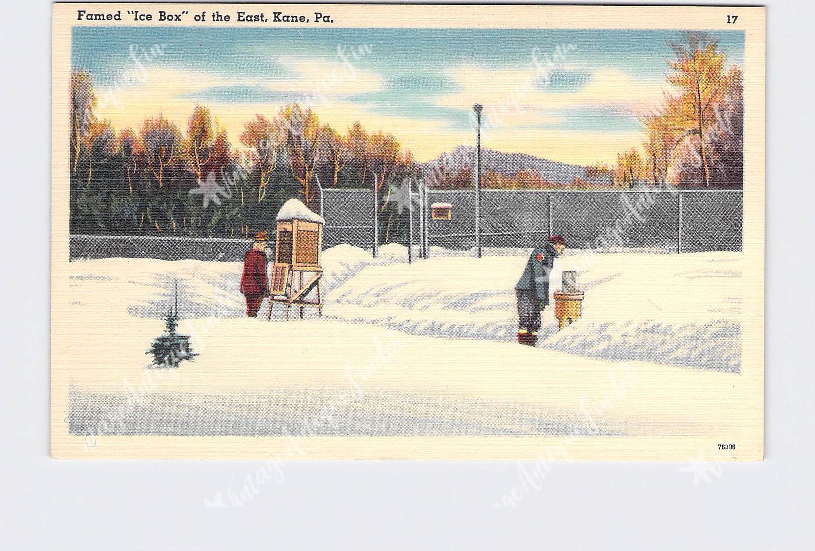 PPC Postcard PA Pennsylvania Kane Famed Ice Box Of The East U.S. Weather Bureau