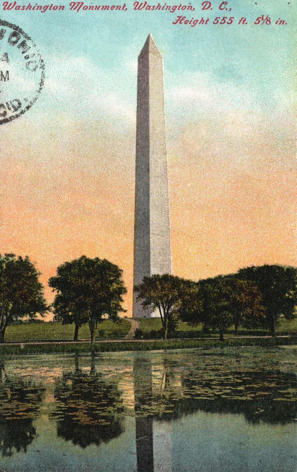 Vintage Postcard 1910’s Washington Monument Historic Landmark Washington D.C.