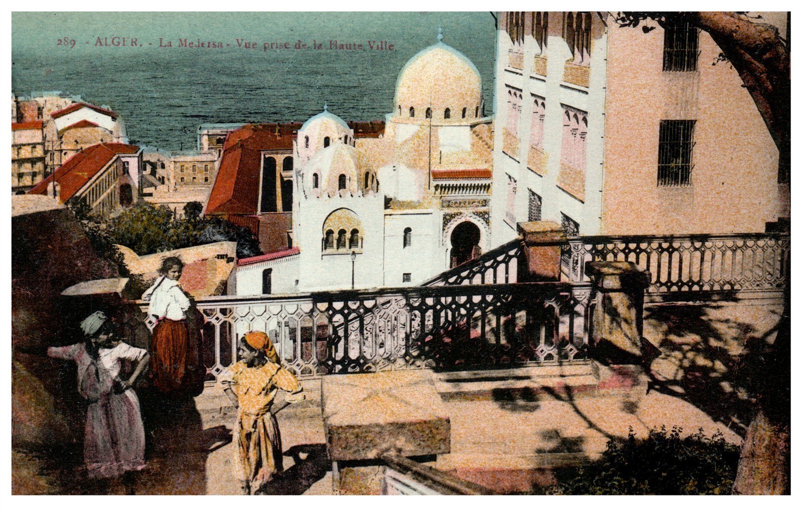 Vintage Postcard Algiers Mejeria View from Upper City Algeria