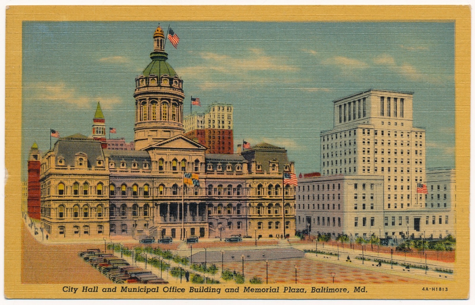 City Hall, Municipal Office Building, Memorial Plaza, Baltimore, Maryland 1934