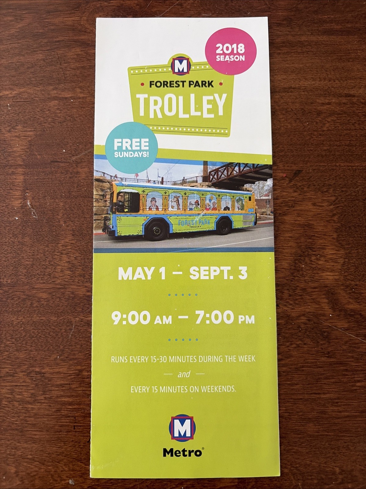 Forest Park Trolley Brochure 2018 St Louis Missouri Metro System Map -Metrolink