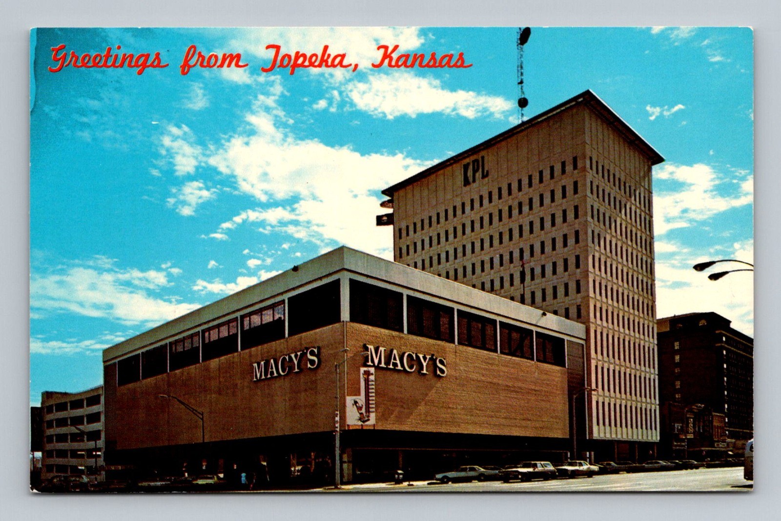 Postcard KS Topeka Kansas Greetings Macy’s Department Store Vintage