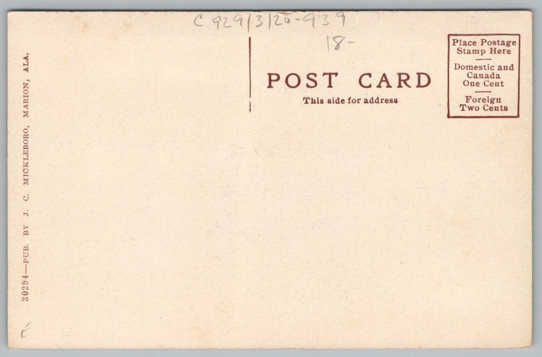 MARION ALABAMA A J MARSHALL & CO STORE MICKELBORO c1910 ANTIQUE POSTCARD 18bb