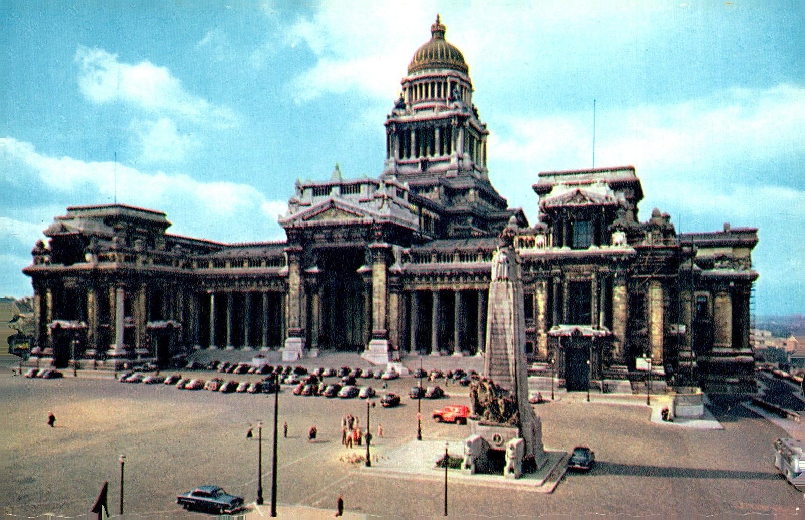 Palace of Justice and Monument, c1950, Brussels, MEXICHROME, Cities & Towns