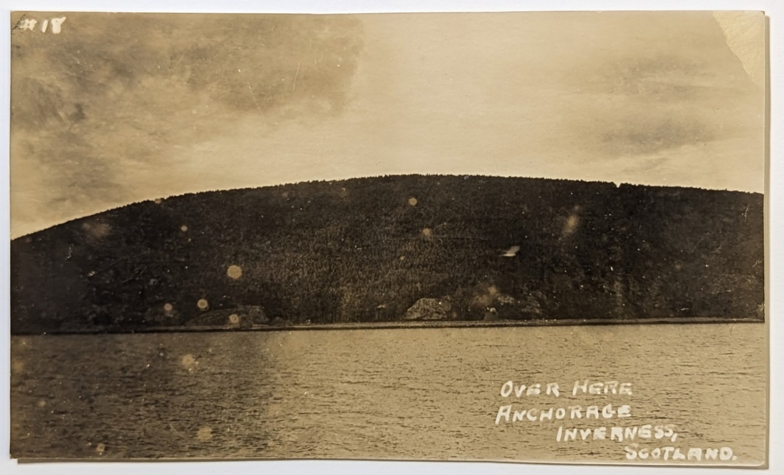 Vintage Scotland RPPC Postcard Anchorage Inverness Scottish Coast Real Photo