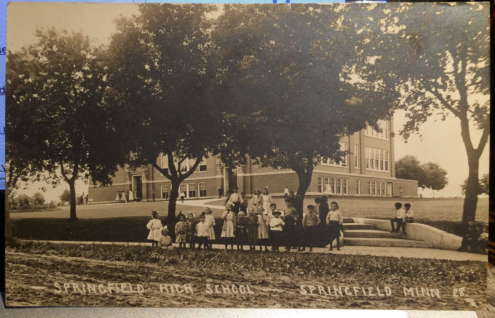 SPRINGFIELD, MINNESOTA, Dabbs Photo Post Card, 1910-18 Brown County, SCHOOL KIDS
