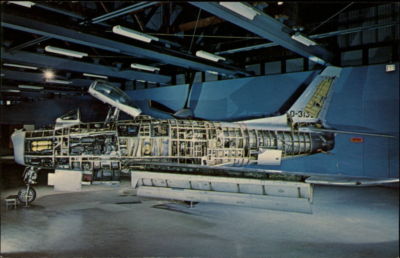 Sabre North American F-86H Air Force Museum Wright Patterson AFB Ohio ~ postcard
