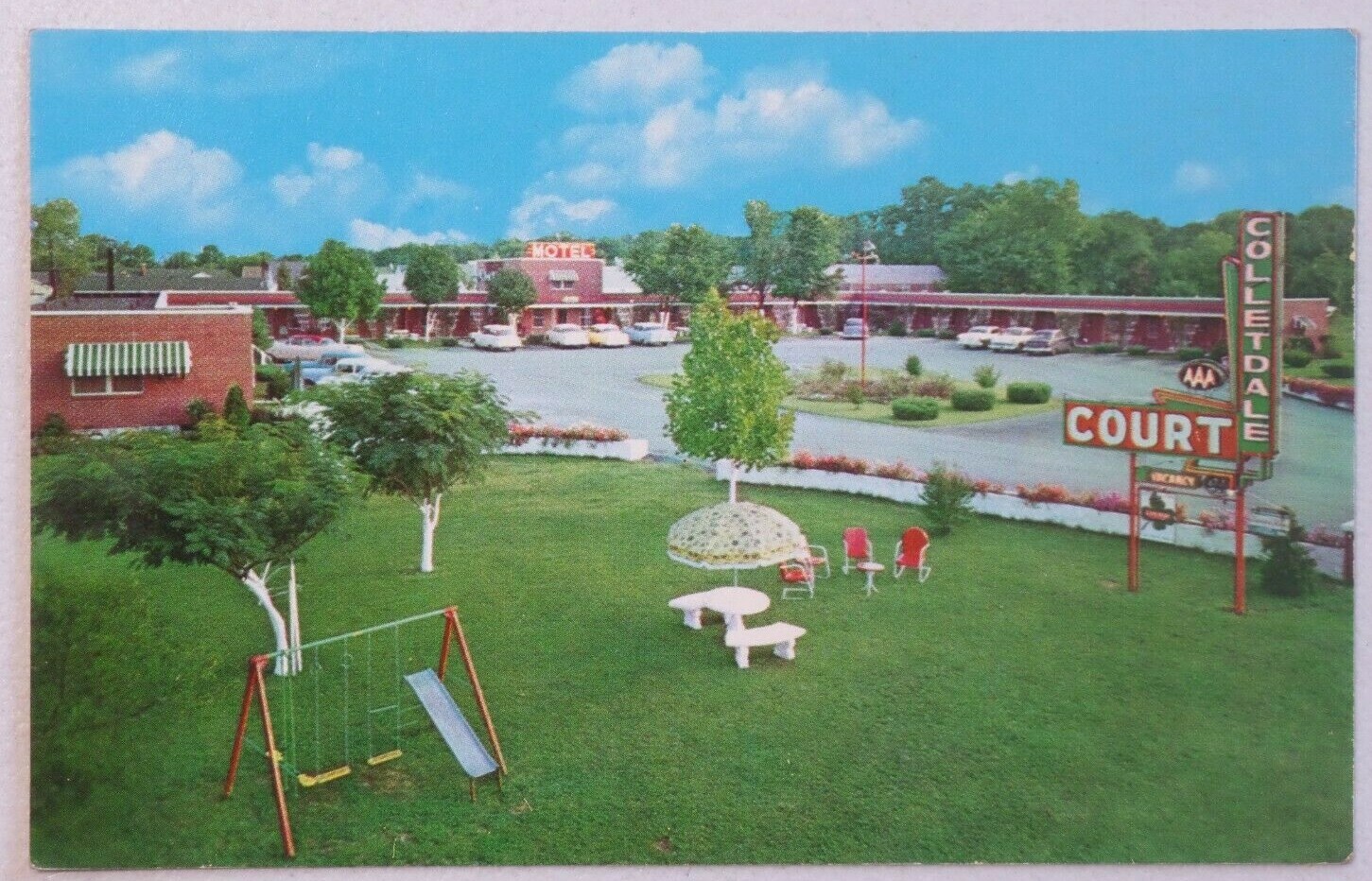 Colletdale Court Motel US 31 Bowling Green Kentucky Vintage Chrome Postcard 9650