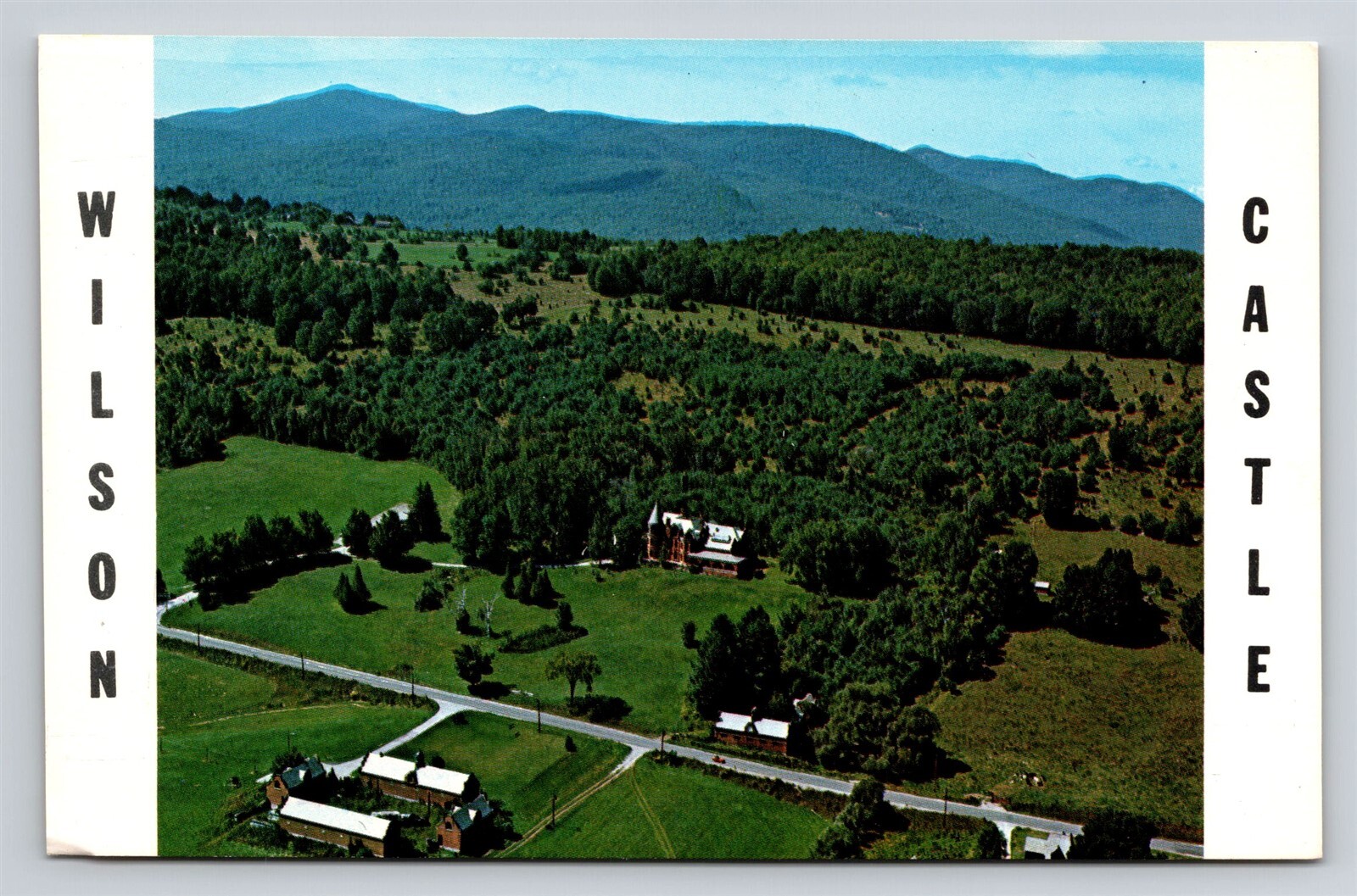 Proctor VT Wilson Castle Estate Vtg Postcard Aerial View Vermont