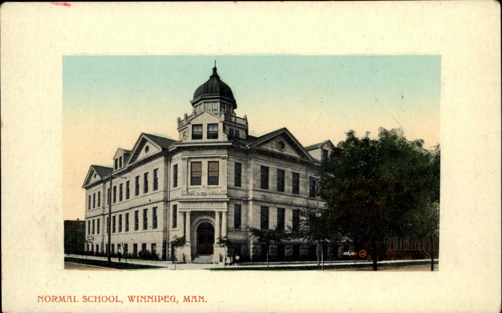 Winnipeg Manitoba Normal School Insane Asylum Valentine & Sons c1900s-20s PC