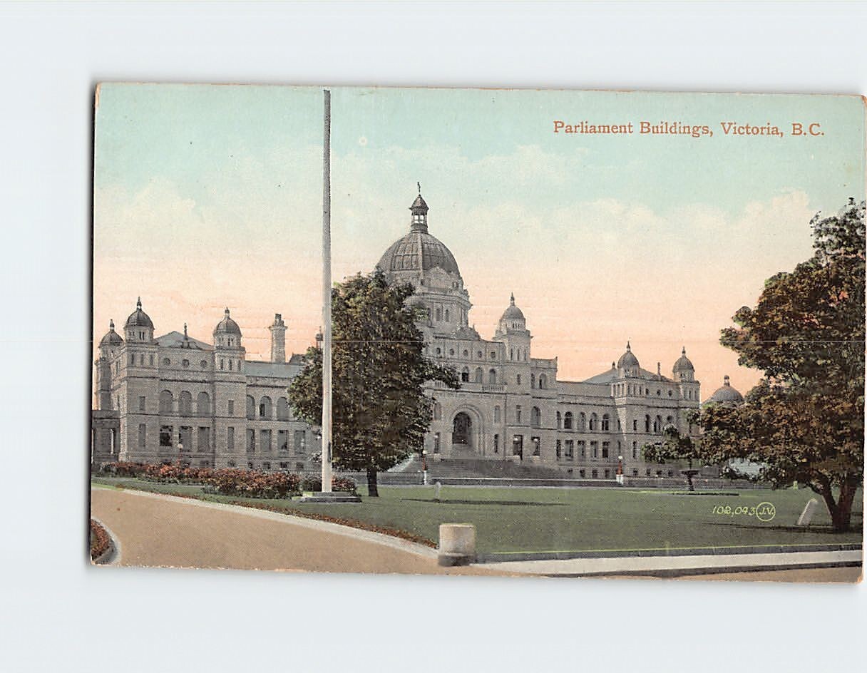 Postcard Parliament Buildings Victoria BC Canada
