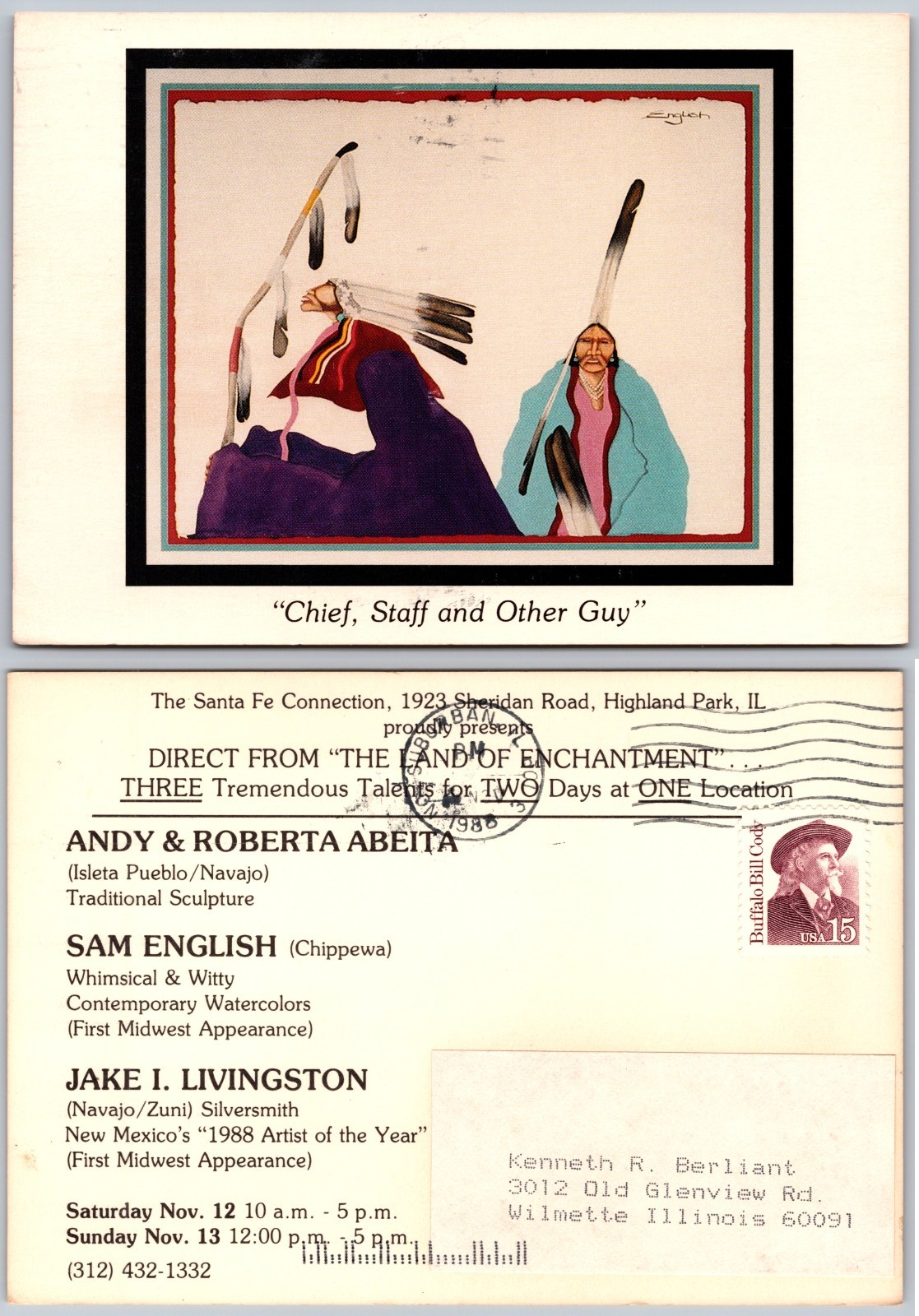 Continental Chief Staff And Other Guy Postcard