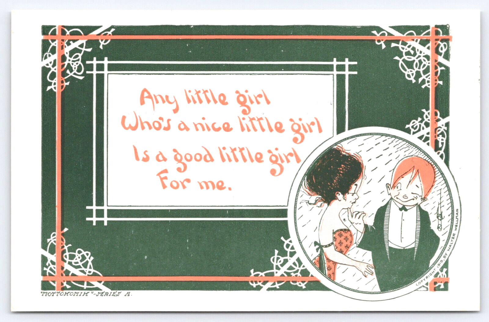 Postcard Any Little Girl Who’s A Nice Little Girl By Walter Wellman