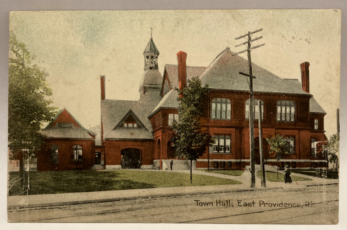Town Hall, East Providence, Rhode Island RI Vintage Postcard