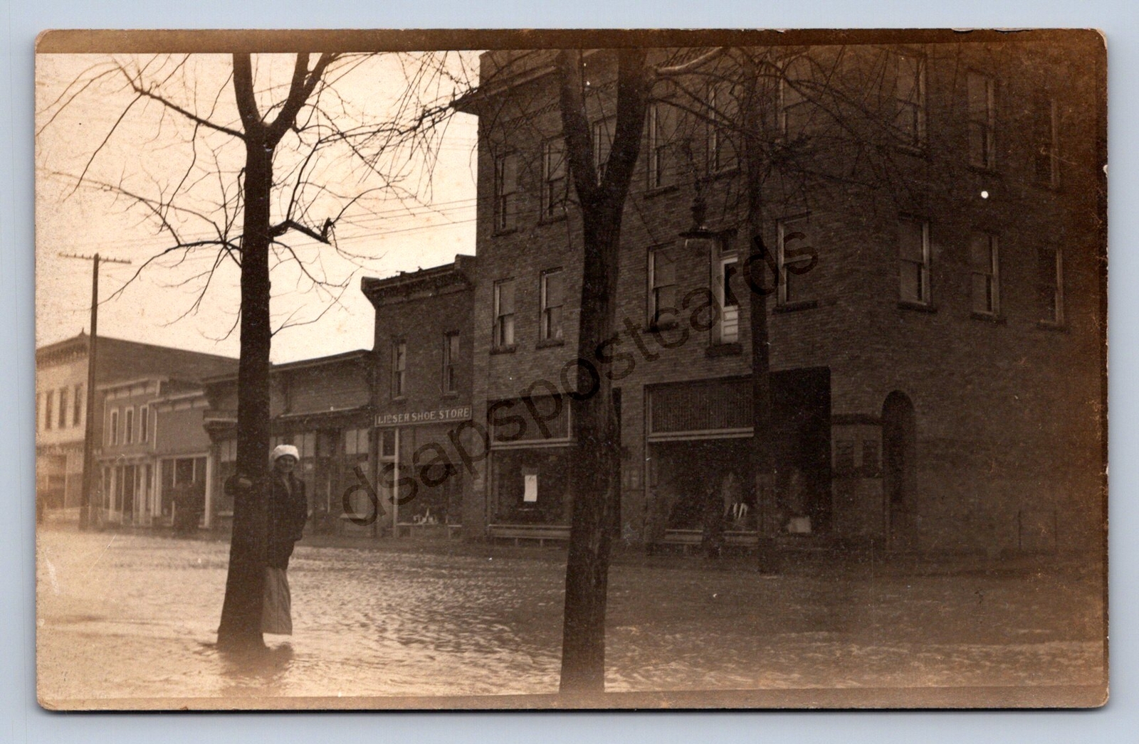 J92/ Newcomerstown Ohio RPPC Postcard c1910 Tuscarawas Flood Disaster 449