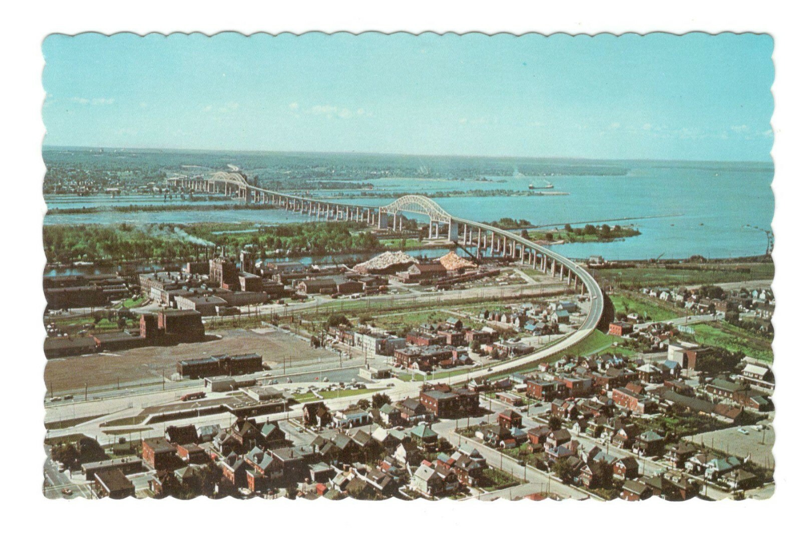The Sault Ste. Marie International Bridge Unused Vintage Postcard EB178